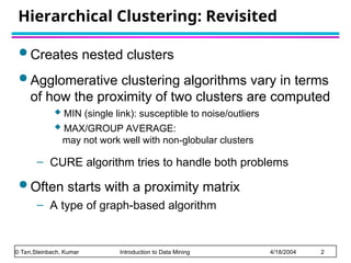 Data Mining Cluster Analysis: Advanced Concepts and Algorithms | PPT