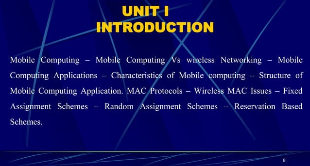 IT6601 MOBILE COMPUTING UNIT1