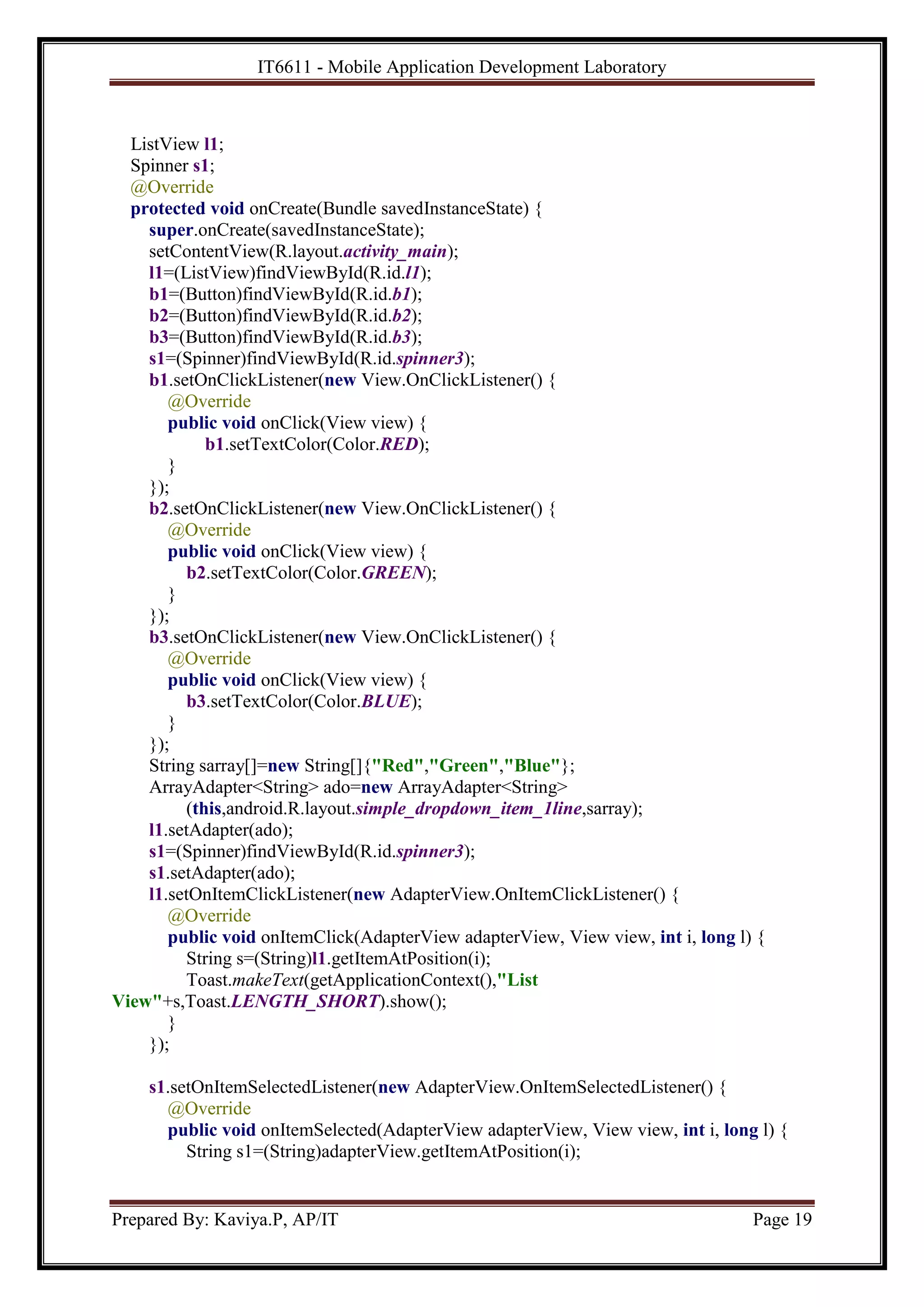 It6611 mobile application development lab manual pdf