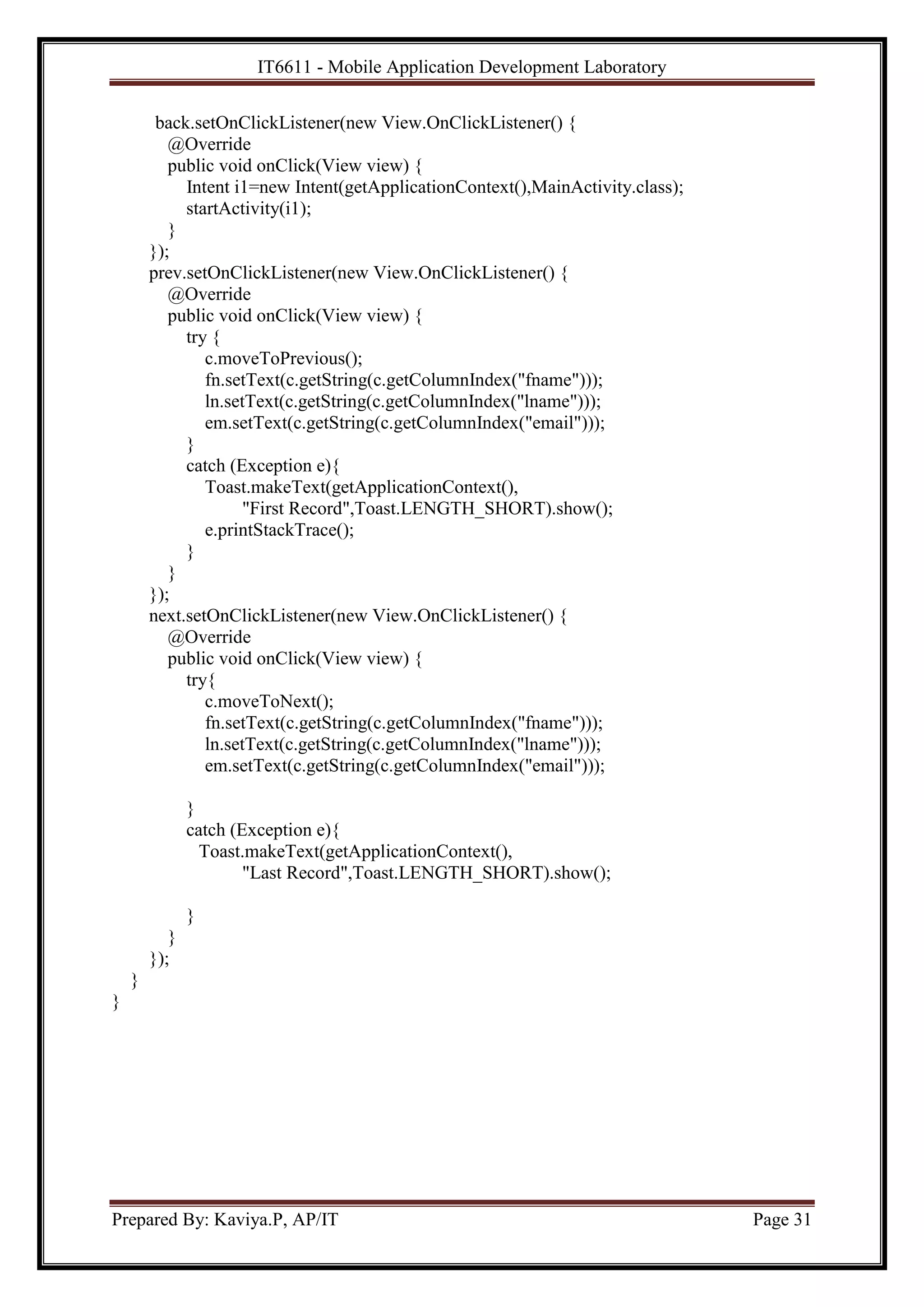 It6611 mobile application development lab manual pdf