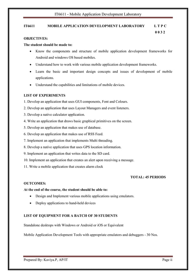 It6611 mobile application development lab manual pdf