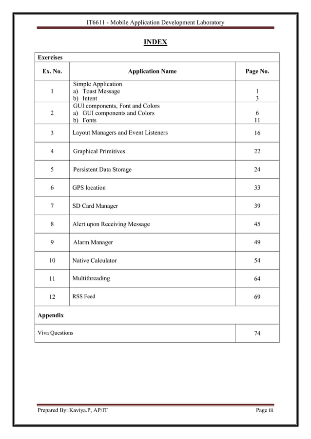 It6611 mobile application development lab manual pdf