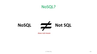 NoSQL?
NoSQL Not SQL
does not mean
102K.T.Mikel Raj
 