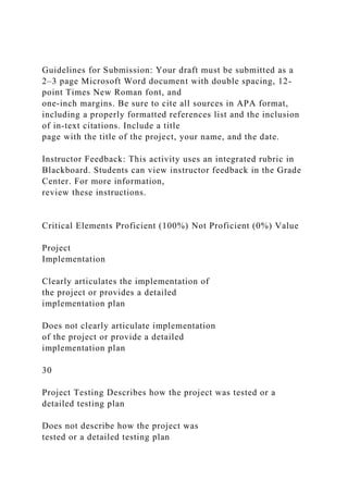 IT 700 Capstone Component 2 IT Project Report Guidelines a.docx