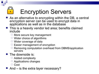 Database Security & Encryption | PPT | Databases | Computer Software ...