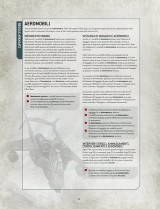 AEROMOBILI
Alcuni modelli hanno la keyword Aeromobile. Oltre alle regole Volare (pag.11), le seguenti regole descrivono ul...