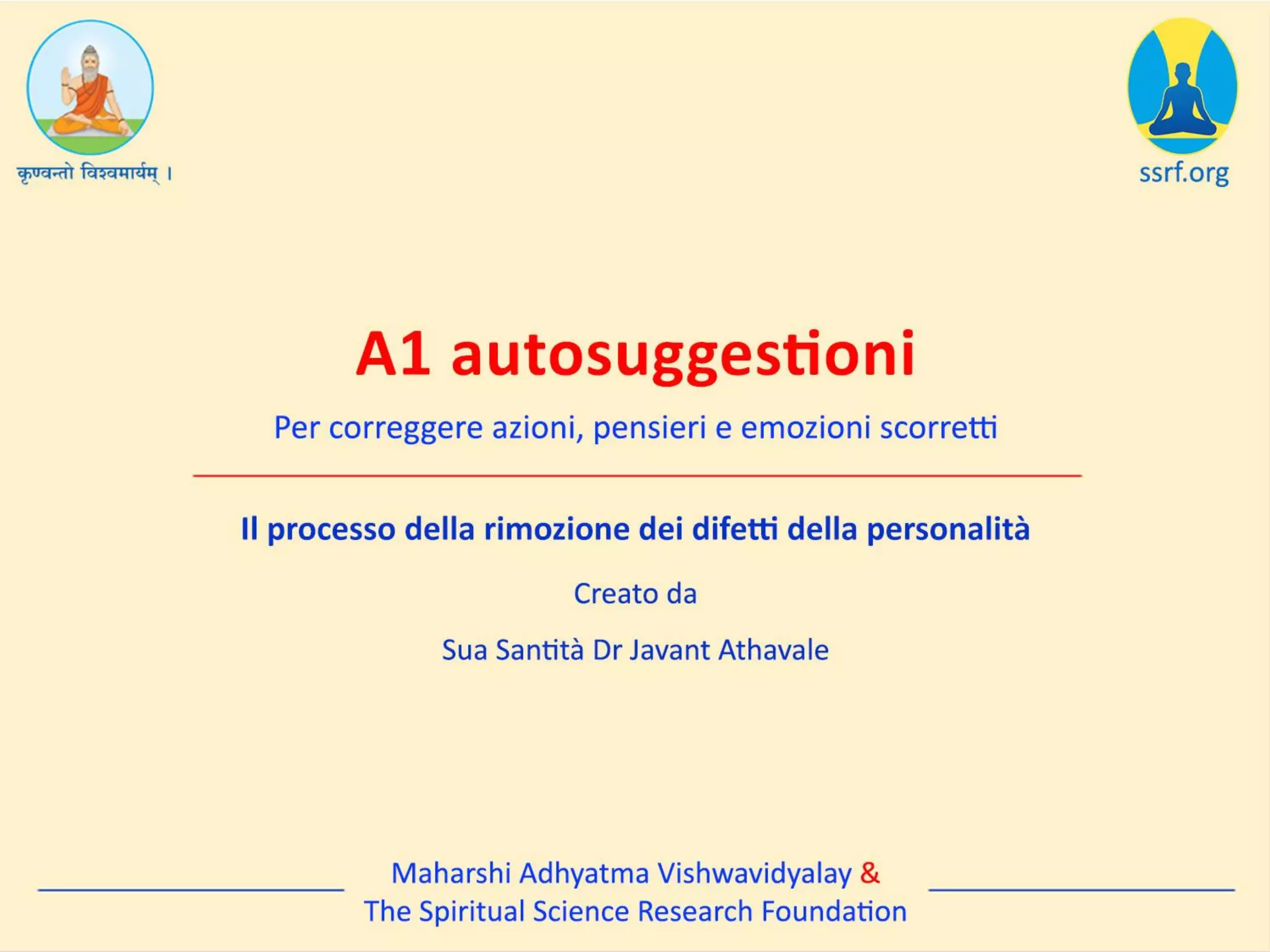 ITA A1 Self hypnosis autosuggestions | PDF