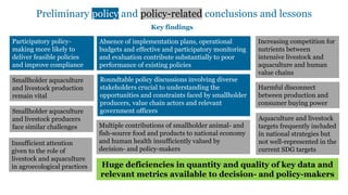 The quest for policy and public expenditure opportunities to support implementation of livestock and aquaculture interventions