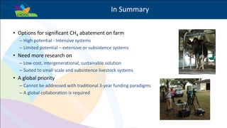 Success example: The potential for livestock methane mitigation