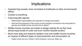 Let them eat meat? A solution or or a problem for a sustainable healthy future?