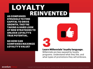 Learn Millennials’ loyalty language.
Millennials are less swayed by loyalty
programs. Understand what they like, and
what ...