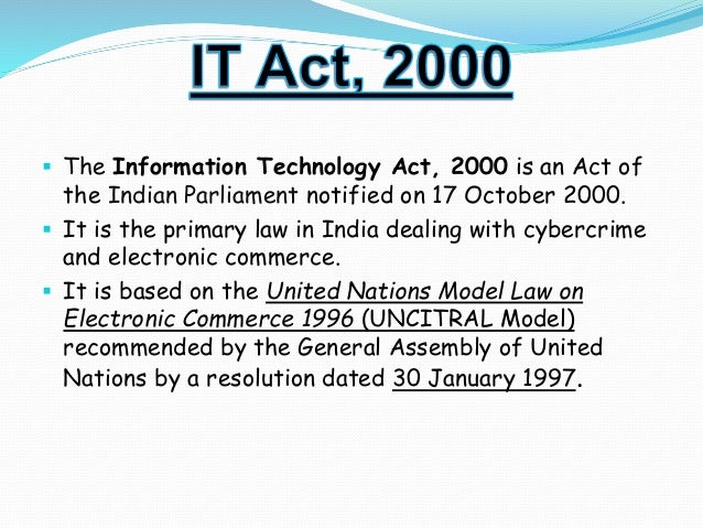 presentation on it act 2000