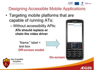 Designing Mobile Applications for All: Accessible Contact Manager