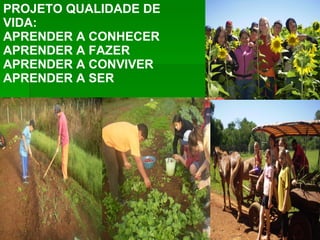 PROJETO QUALIDADE DE VIDA:  APRENDER A CONHECER APRENDER A FAZER APRENDER A CONVIVER APRENDER A SER 