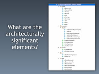 What are the
architecturally
significant
elements?
 