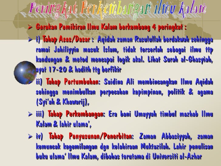 I) Takrif&Konsep Ilmu Kalam
