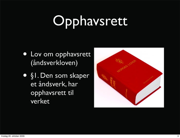 Opphavsrett lov Opphavsrett lov