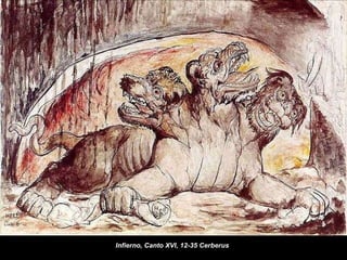 Infierno, Canto XVI, 12-35 Cerberus 