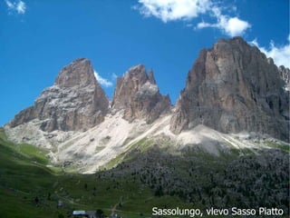 Sassolungo, vlevo Sasso Piatto
 