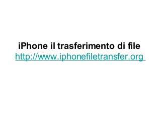 iPhone il trasferimento di file
http://www.iphonefiletransfer.org
 