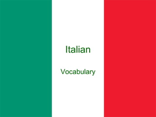 Italian Vocabulary 