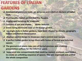 Different Italian Features Italian Features