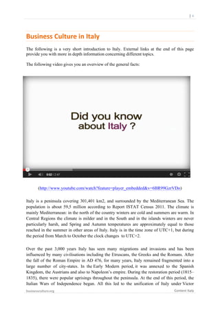 Italian business culture guide - Learn about Italy | PDF