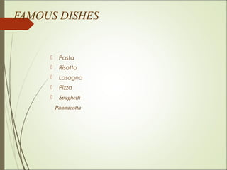 Italian Menu Powerpoint Italian cuisine | PPT