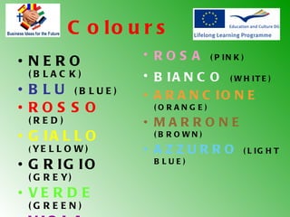 The first lesson of basic Italian prepared by local students. | PPT