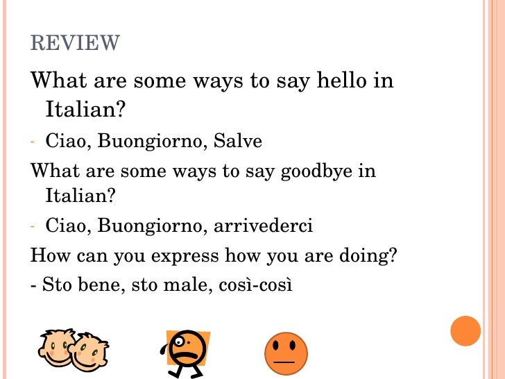 Italian Lesson 2