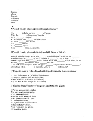 Italiano I Test | PDF