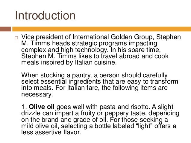 Italian Pantry Staples