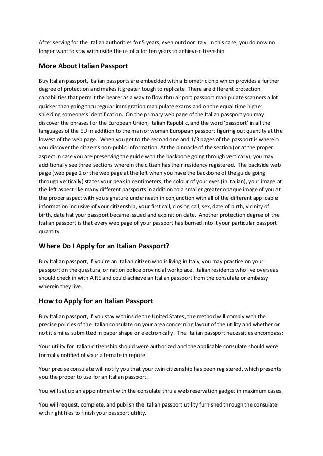 Curated visual reference: Fresh Look at How Can I Get An Italian Passport Quickly Pdf