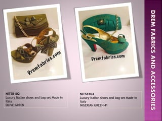 Italian shoes and bag set