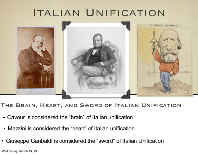 cavour in the unification of italy 2 count camillo di cavour, on railroads in italy (1846) an innovative agriculturalist and civil servant in piedmont (kingdom of sardinia), cavour (1810-1861) played a central role in the unification of italy. cavour in the unification of italy 2 count camillo di cavour, on railroads in italy (1846) an innovative agriculturalist and civil servant in piedmont (kingdom of sardinia), cavour (1810-1861) played a central role in the unification of italy.