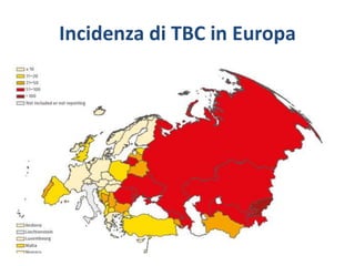 Incidenza di TBC in Europa
 
