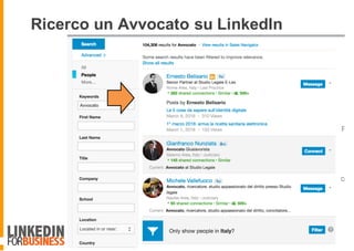 Ricerco un Avvocato su LinkedIn
 
