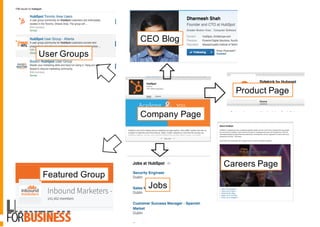 Company Page
Careers Page
User Groups
CEO Blog
Product Page
Featured Group
Jobs
 