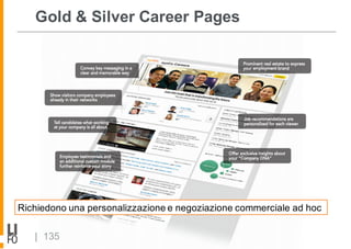 Gold & Silver Career Pages
Richiedono una personalizzazione e negoziazione commerciale ad hoc
| 135
 