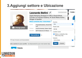 3.Aggiungi settore e Ubicazione
7
 