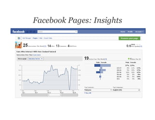 Facebook Pages: Insights
 