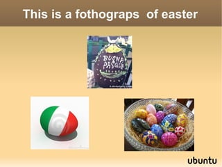 This is a fothograps of easter
 