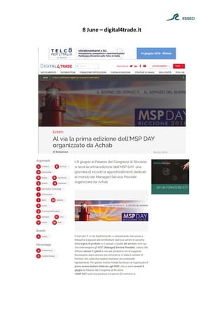 8 June – digital4trade.it
 
