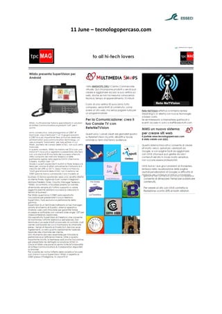 11 June – tecnologopercaso.com
 