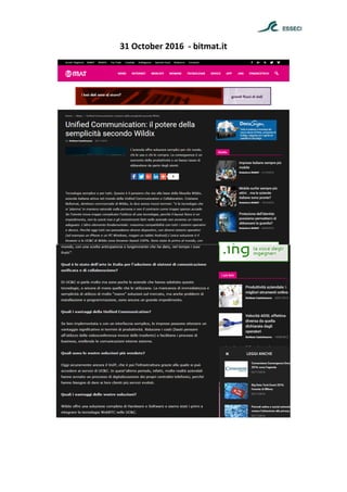 31 October 2016 - bitmat.it
 