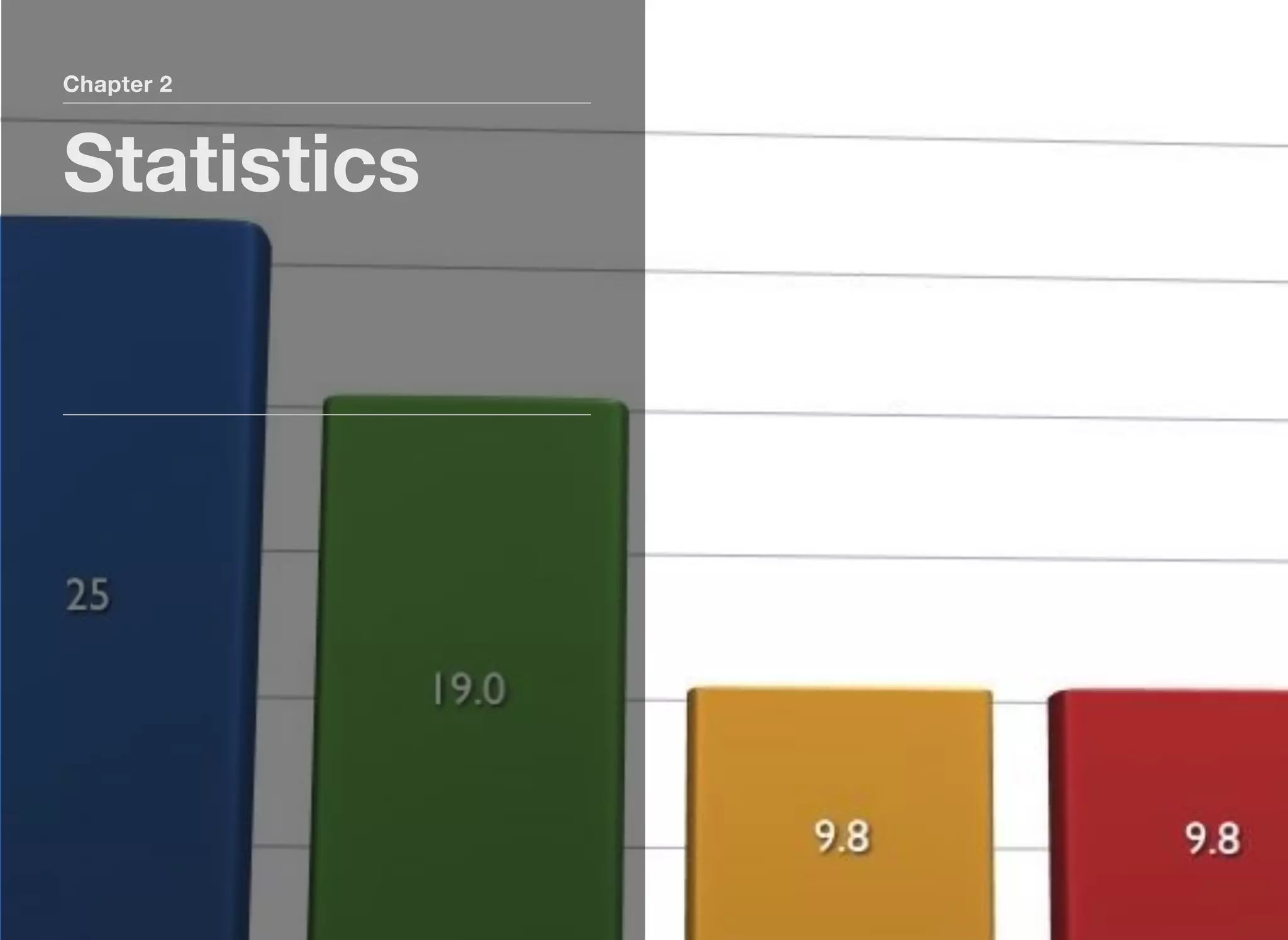 Chapter 2
Statistics