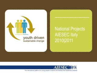 -------------------------- National Projects AIESEC Italy 2010|2011 