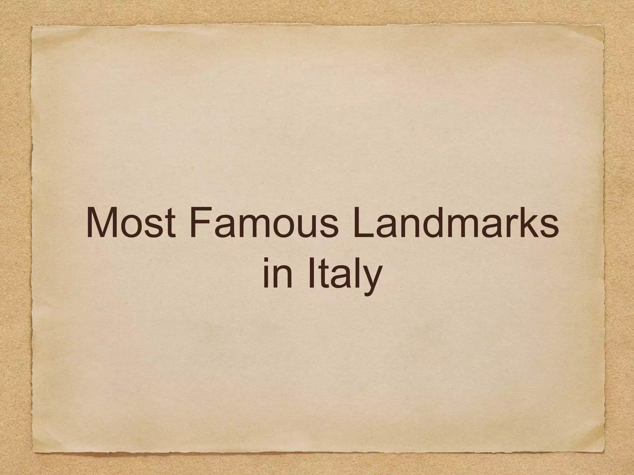 Italy ppt presentation | PPTX