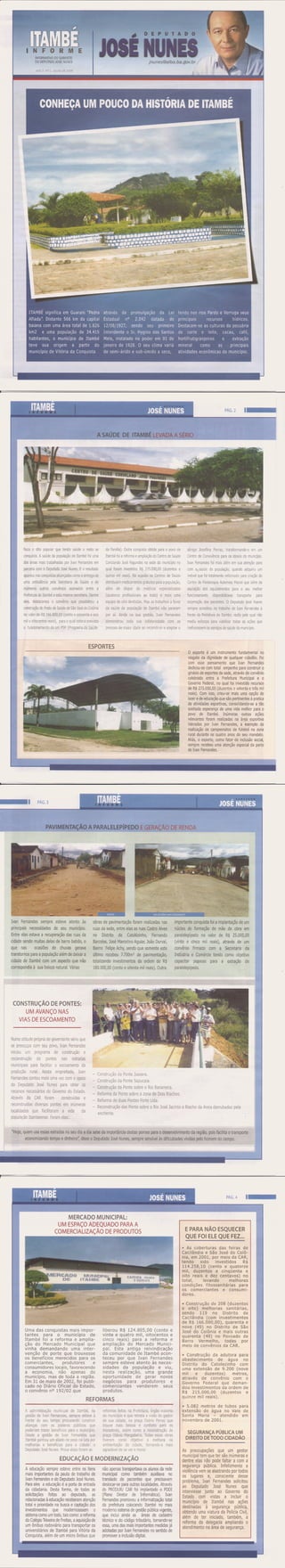 Boletim Informativo sobre o município de Itambe