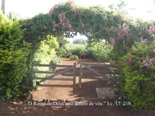 “ ... O Reino de Deus está dentro de vós.” Lc. 17: 21b. 